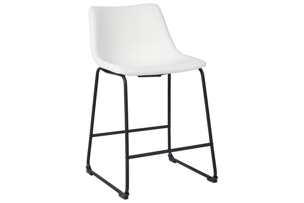 Centiar White Counter Height Bar Stool - D372-724 - Lara Furniture