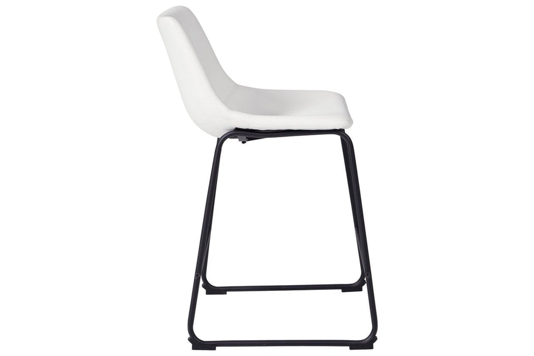 Centiar White Counter Height Bar Stool - D372-724 - Lara Furniture