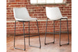 Centiar White Pub Height Bar Stool - D372-730 - Lara Furniture