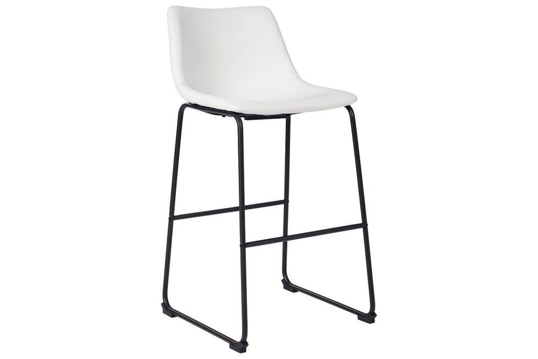 Centiar White Pub Height Bar Stool - D372-730 - Lara Furniture