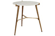 Chadton White/Gold Finish Accent Table - A4000004 - Lara Furniture