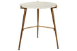 Chadton White/Gold Finish Accent Table - A4000004 - Lara Furniture