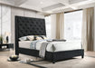 Chantilly Velvet Black Upholstered King Bed - Lara Furniture