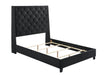 Chantilly Velvet Black Upholstered King Bed - Lara Furniture