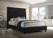 Chantilly Velvet Black Upholstered King Bed - Lara Furniture