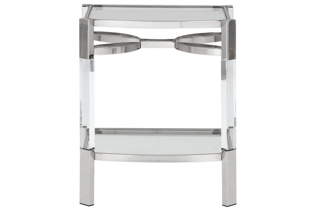 Chaseton Clear/Silver Finish Accent Table - A4000334 - Lara Furniture