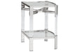 Chaseton Clear/Silver Finish Accent Table - A4000334 - Lara Furniture