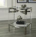 Chaseton Clear/Silver Finish Accent Table - A4000334 - Lara Furniture