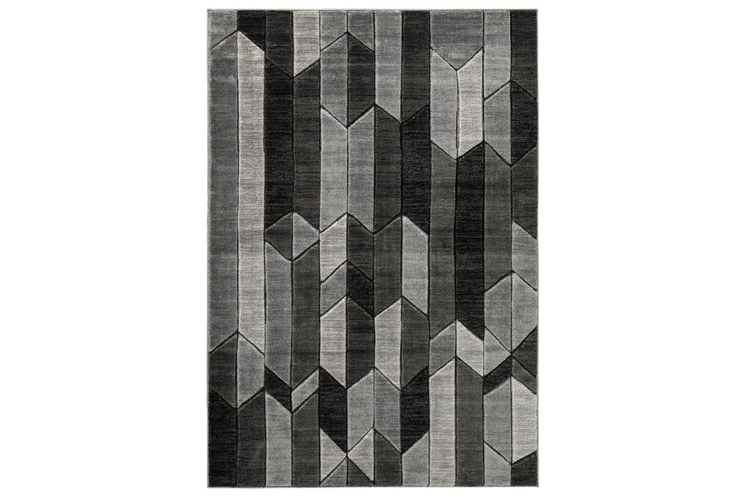 Chayse Black/Gray 5' x 6'7" Rug - R403462 - Lara Furniture