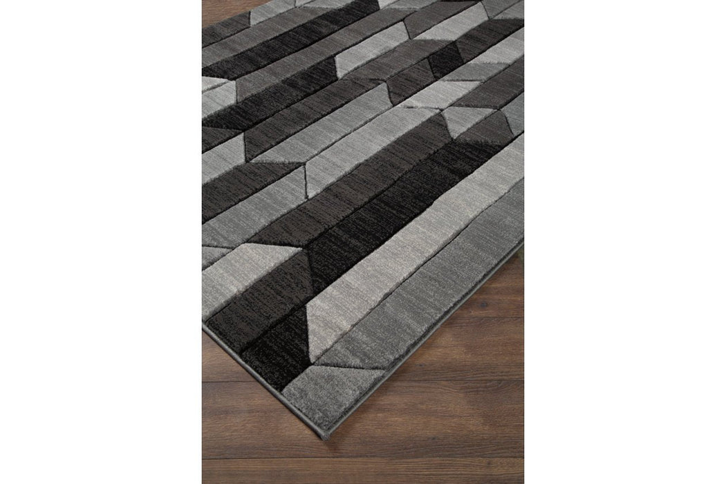 Chayse Black/Gray 5' x 6'7" Rug - R403462 - Lara Furniture