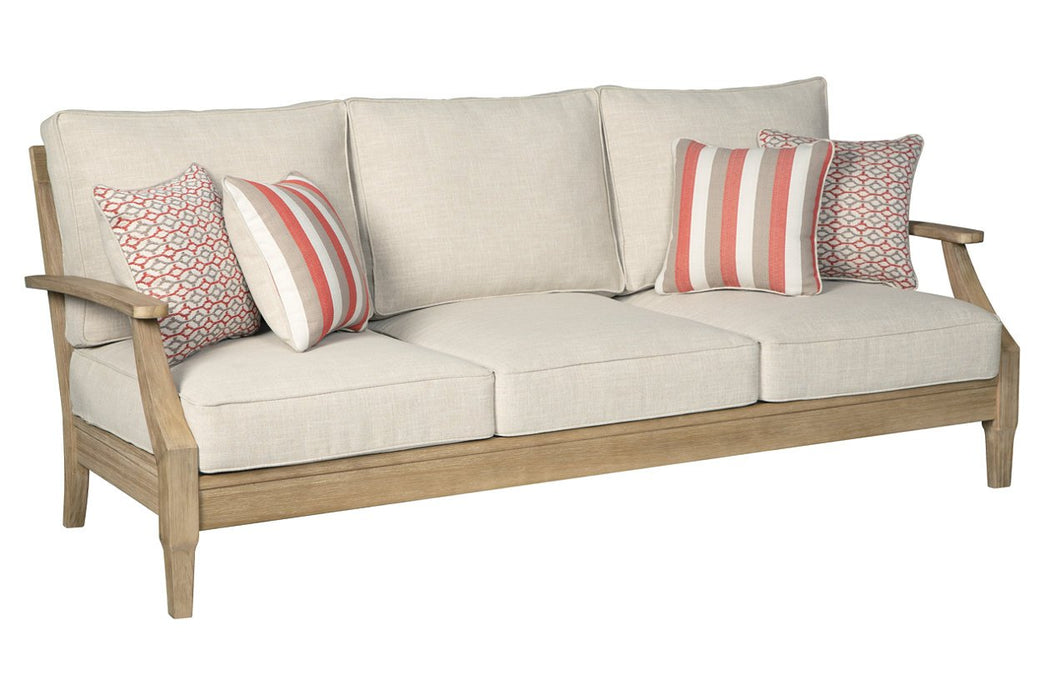 Clare View Beige Sofa with Cushion - P801-838 - Lara Furniture