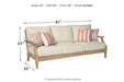 Clare View Beige Sofa with Cushion - P801-838 - Lara Furniture