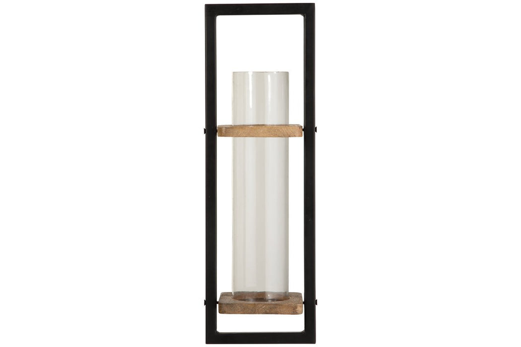 Colburn Natural/Black Wall Sconce - A8010171 - Lara Furniture