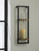 Colburn Natural/Black Wall Sconce - A8010171 - Lara Furniture