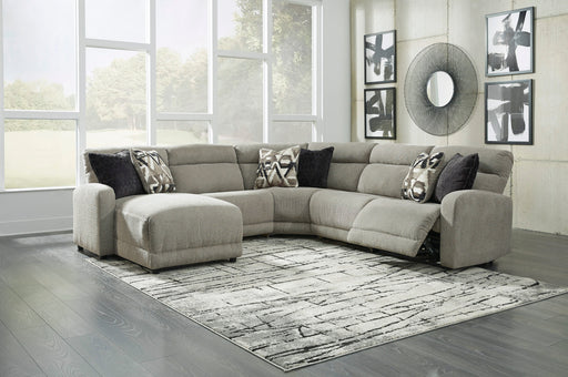 Colleyville Stone Armless Power Recliner 5 Piece LAF Sectional - Lara Furniture