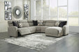 Colleyville Stone Armless Power Recliner 5 Piece RAF Sectional - Lara Furniture