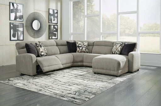 Colleyville Stone Armless Power Recliner 5 Piece RAF Sectional - Lara Furniture