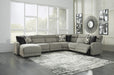 Colleyville Stone Armless Power Recliner 6 Piece LAF Sectional - Lara Furniture