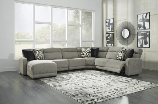 Colleyville Stone Armless Power Recliner 6 Piece LAF Sectional - Lara Furniture