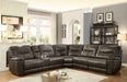 Columbus Brown Reclining Sectional - Lara Furniture