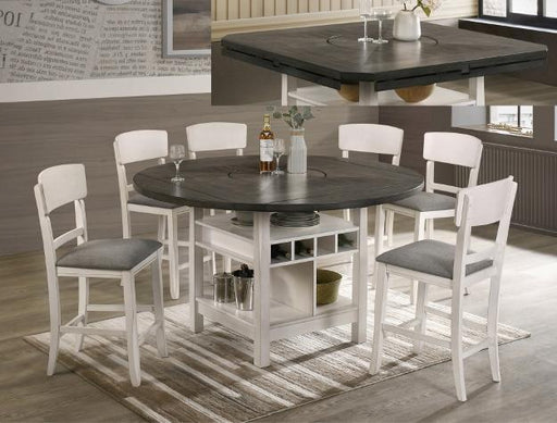 Conner Chalk-Gray Counter Height Set - Lara Furniture