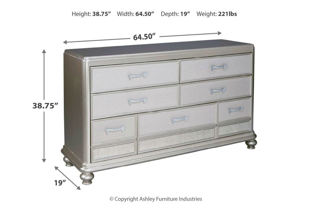 Coralayne Silver Dresser - B650-31 - Lara Furniture