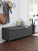 Cortwell Gray Storage Bench - A3000224 - Lara Furniture