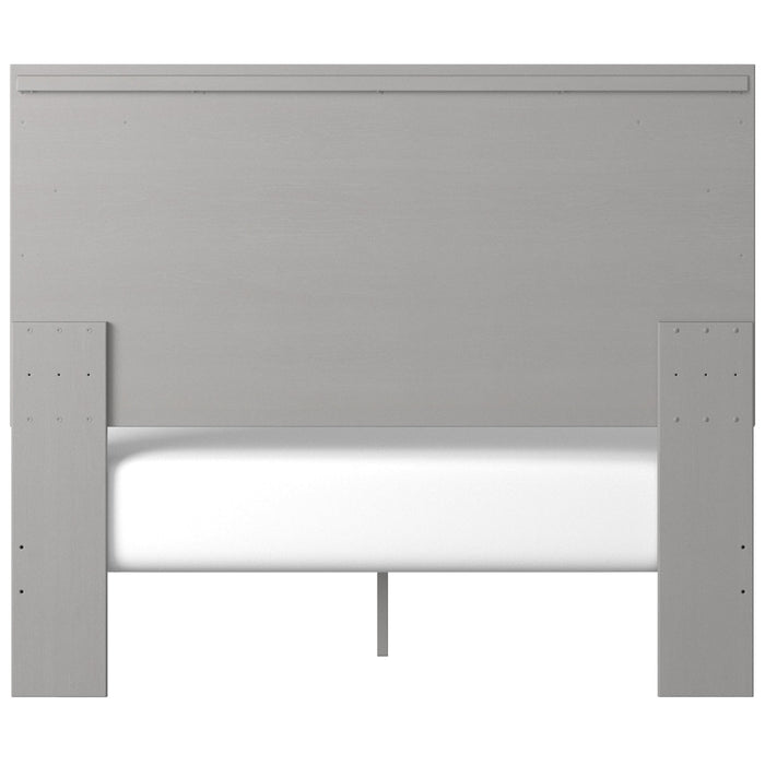 Cottenburg Light Gray-White Queen Panel Bed - Lara Furniture