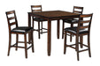 Coviar Brown Counter Height Dining Table and Bar Stools (Set of 5) - D385-223 - Lara Furniture