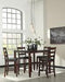 Coviar Brown Counter Height Dining Table and Bar Stools (Set of 5) - D385-223 - Lara Furniture