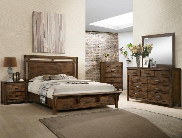 Curtis Brown King Panel Bed - Lara Furniture