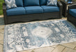 Daddridge Blue/Gray/Ivory 5' x 7' Rug - R900102