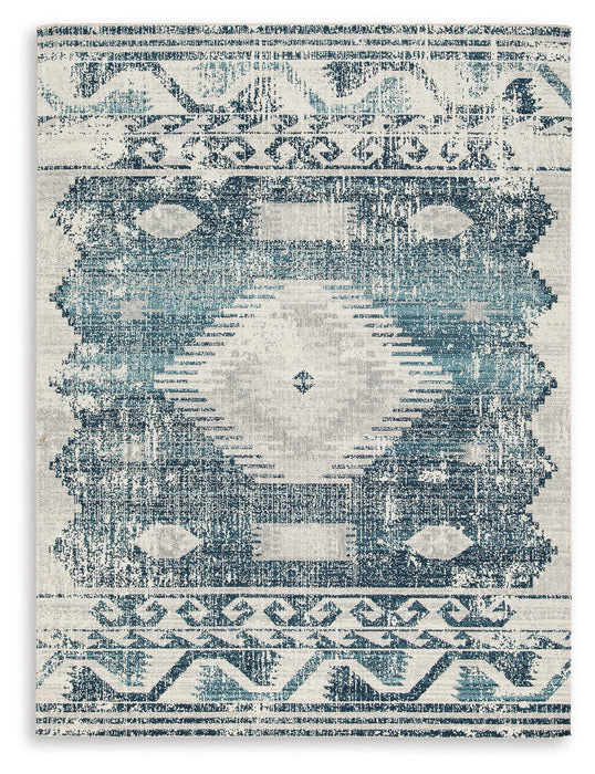 Daddridge Blue/Gray/Ivory 5' x 7' Rug - R900102