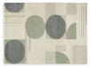 Dallane Linen/Blue/Green 5' x 7' Rug - R406352