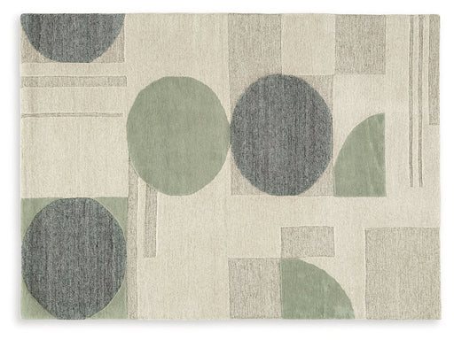 Dallane Linen/Blue/Green 5' x 7' Rug - R406352