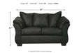 Darcy Black Loveseat - 7500835 - Lara Furniture