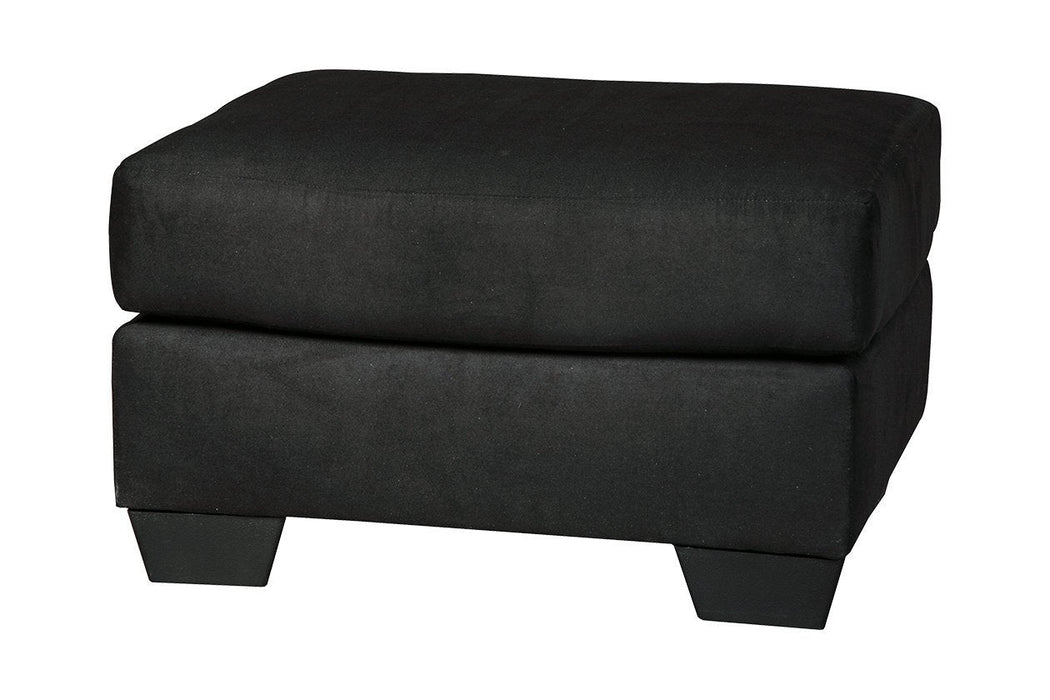 Darcy Black Ottoman - 7500814 - Lara Furniture