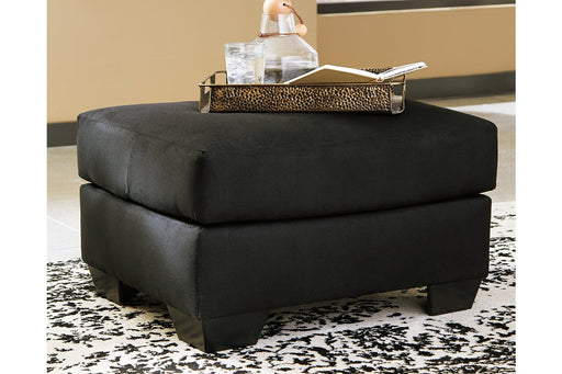 Darcy Black Ottoman - 7500814 - Lara Furniture