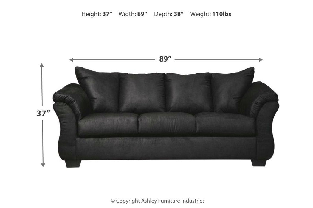 Darcy Black Sofa - 7500838 - Lara Furniture