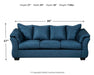 Darcy Blue Living Room Set - Lara Furniture