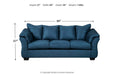 Darcy Blue Sofa - 7500738 - Lara Furniture