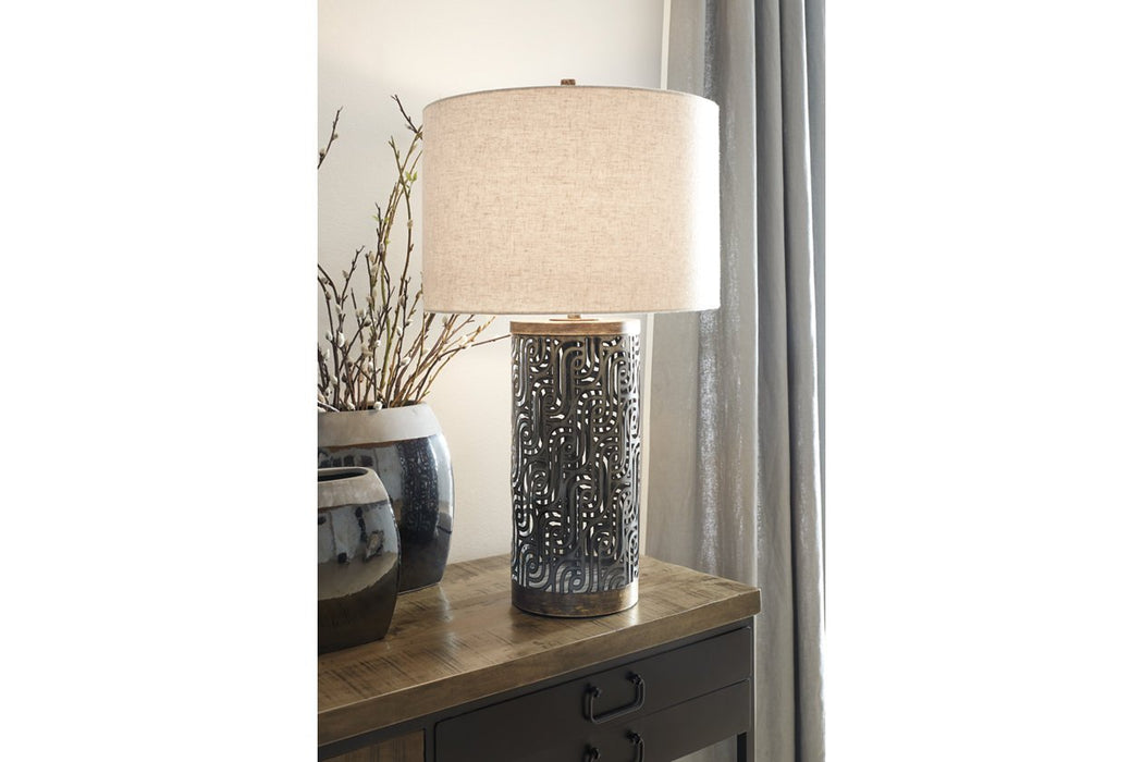 Dayo Gray/Gold Finish Table Lamp - L207364 - Lara Furniture