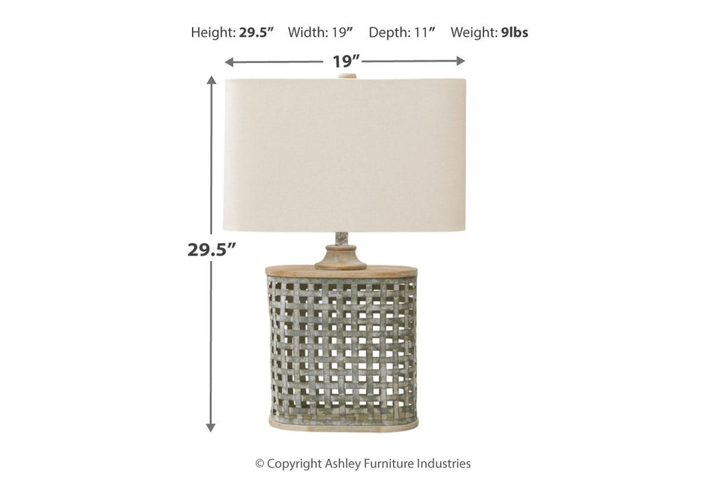 Deondra Gray Table Lamp - L208234 - Lara Furniture