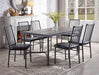 Devar Gray Metal Dining Set - Lara Furniture