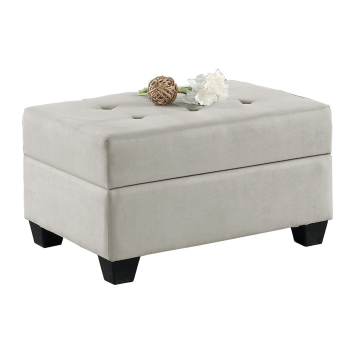 Heights Light Gray Reverisble Sectional with Storage Ottoman