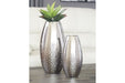 Dinesh Silver Finish Vase (Set of 2) - A2000355 - Lara Furniture