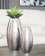 Dinesh Silver Finish Vase (Set of 2) - A2000355 - Lara Furniture