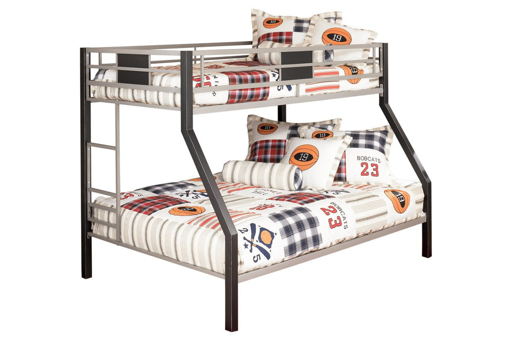 Dinsmore Black/Gray Twin over Full Bunk Bed - B106-56 - Lara Furniture