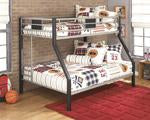 Dinsmore Black/Gray Twin over Full Bunk Bed - B106-56 - Lara Furniture