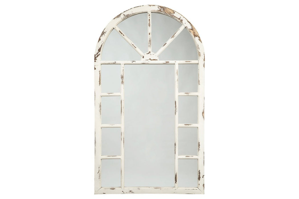 Divakar Antique White Accent Mirror - A8010069 - Lara Furniture